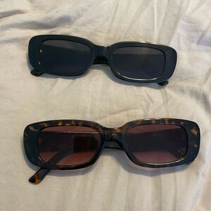 Sunglasses Set of 2 (Black and Tortoise Shell)
